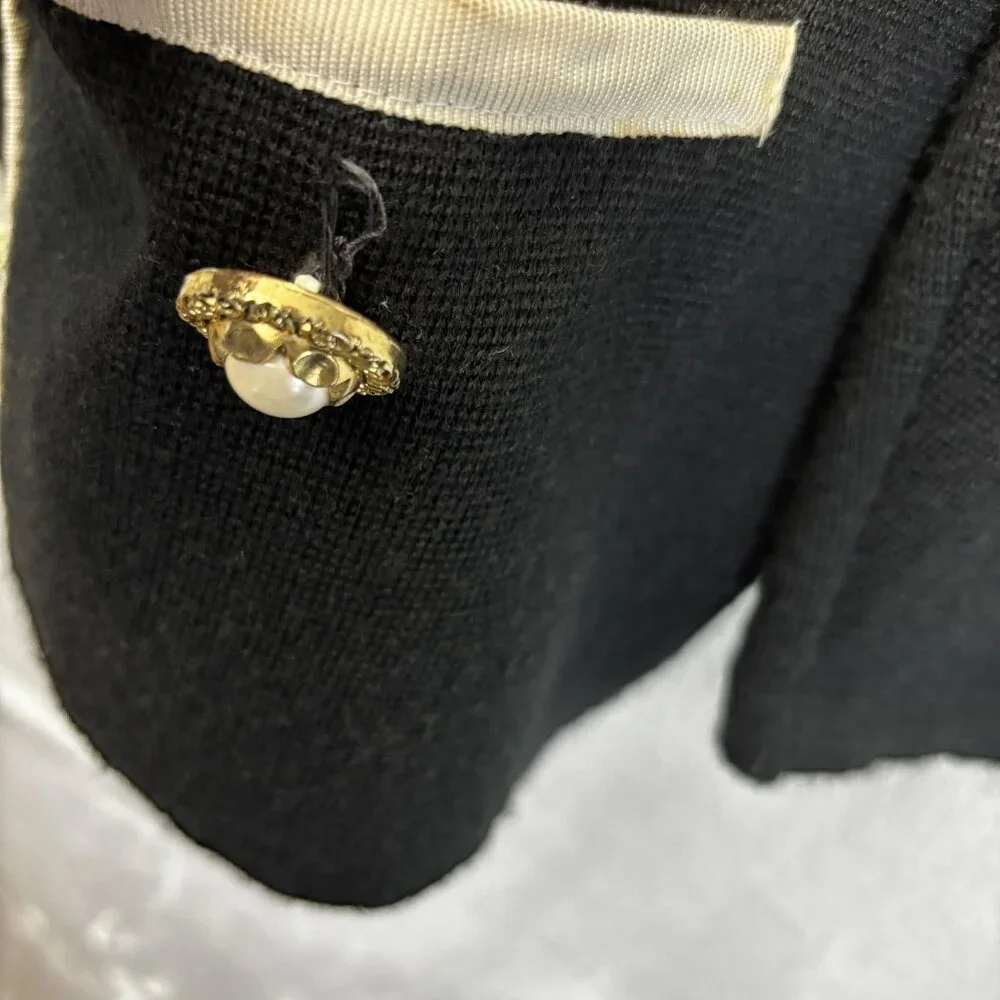 Vintage 90s‎ Express Tricot Cardigan Sweater Womens Large L Black Pearl Italy